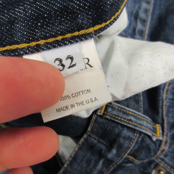 SIMON SPURR Mens Jeans size 32 x 32 Raw Denim Straight Leg Made in USA - Picture 4 of 11